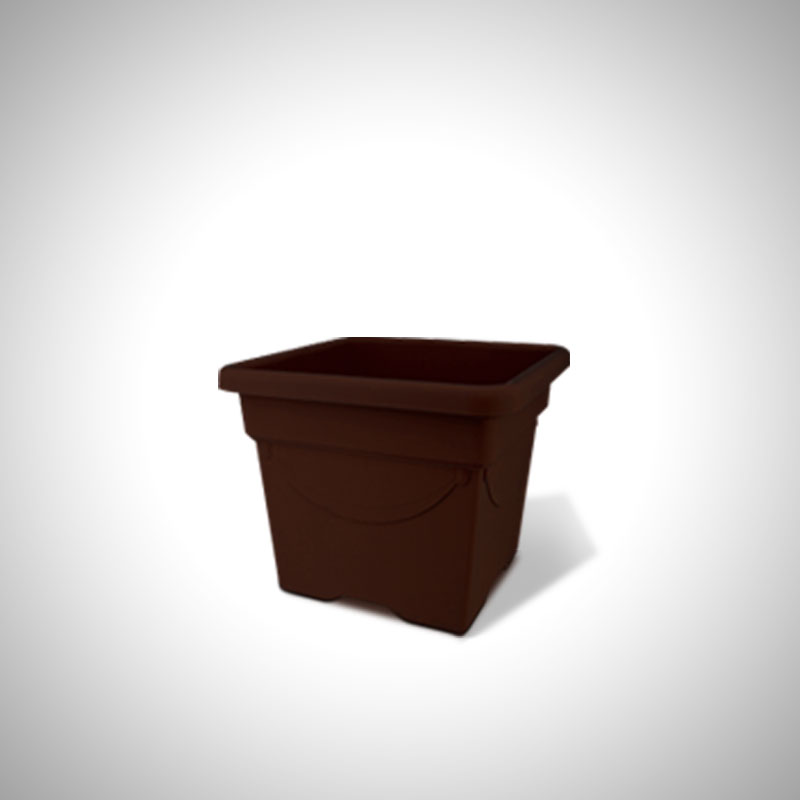 Maceta cuadrada de plástico